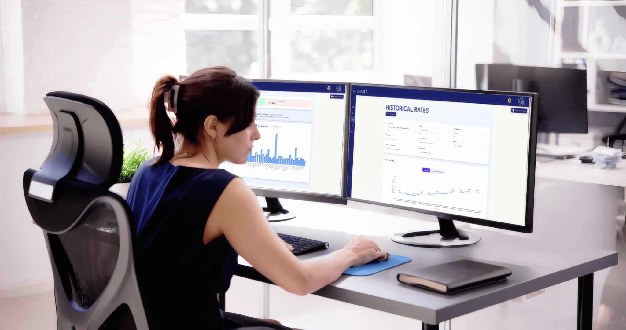 Lady Looking at Screen